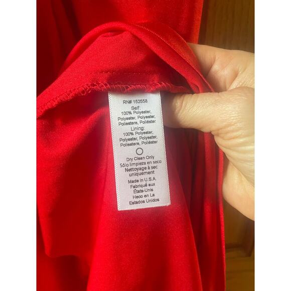 NWT Delfi Collective Rushed V neck  Marilyn Red Holiday Valentine Dress Small - Picture 8 of 10